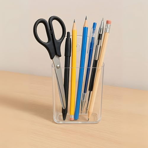 Hian Wall Mounted Remote Holder with Self-Adhesive Hook | Transparent PET Organizer for TV & AC Remotes, Pens & Stationery | No Drill Space Saving Storage for Home, Office & School (Pack of 1) - Image 3