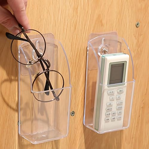 Hian Wall Mounted Remote Holder with Self-Adhesive Hook | Transparent PET Organizer for TV & AC Remotes, Pens & Stationery | No Drill Space Saving Storage for Home, Office & School (Pack of 1) - Image 5