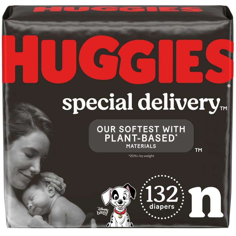Huggies Special Delivery Hypoallergenic Baby Diapers Size Newborn (up to 10 lbs), 132 Ct, Fragrance Free, Safe for Sensitive Skin - Image 1