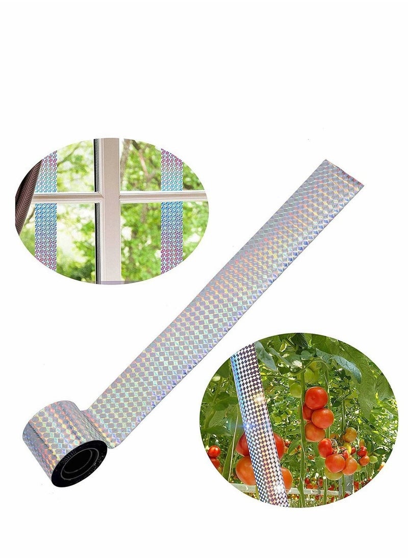 SYOSI - Bird Repellent Deterrent Reflective Scare Tape Double Sided Bird Repellent Tape for Home Garden and Farm 80m x 2.4cm - Image 1