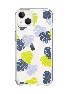 Classic Clear Case for Apple iPhone 14 Plus Case Hybrid Soft Cover Flexible Edges Anti Drop TPU PC Gel Thin Transparent Cover - Island Leaves