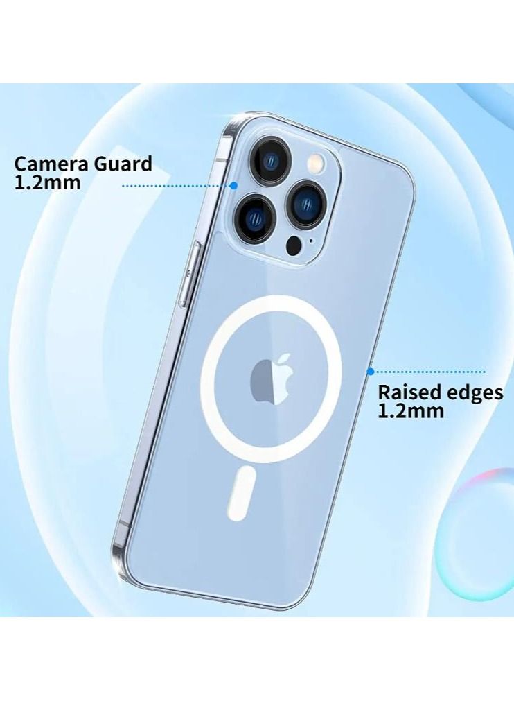 Rock Pow Magnetic Designed for iPhone 14 Pro  Case 6.1 Inch, Strong Magnets Non-Yellowing Shock Proof Grade Protection Compatible with MagSafe Protective Slim Cover Clear - Image 4