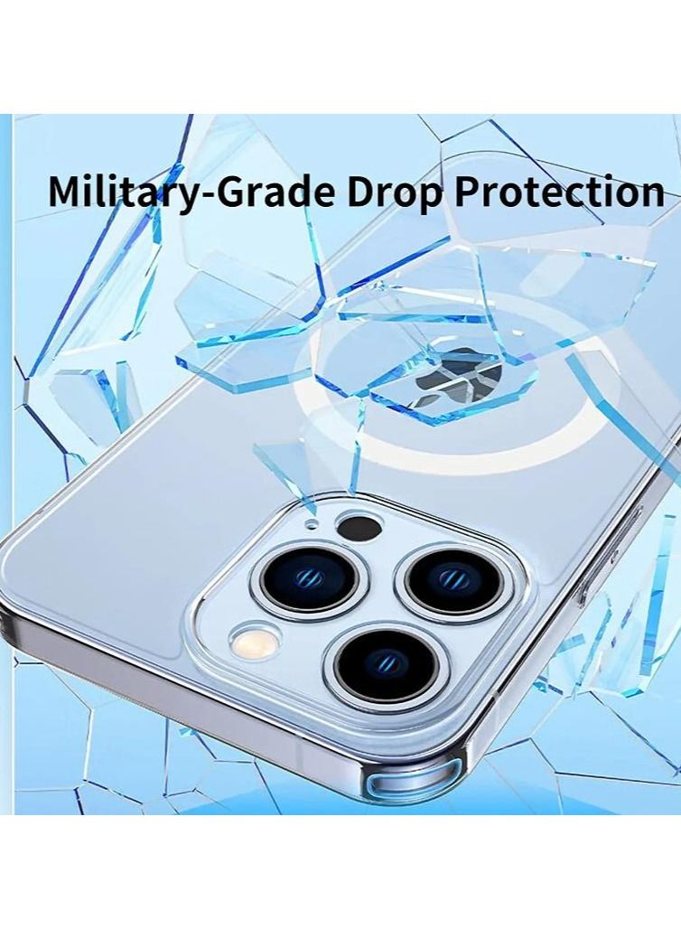 Rock Pow Magnetic Designed for iPhone 14 Pro  Case 6.1 Inch, Strong Magnets Non-Yellowing Shock Proof Grade Protection Compatible with MagSafe Protective Slim Cover Clear - Image 5