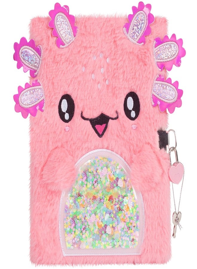YOYTOO Axolotl Diary for Girls with Lock, Plush Axolotl Toys Gift for Teen Girls, Kids Axolotl Writing Journal Notebook, Birthday Gifts for Little Girls Ages 5 6 7 8 9 10-12 Year Old - Image 1