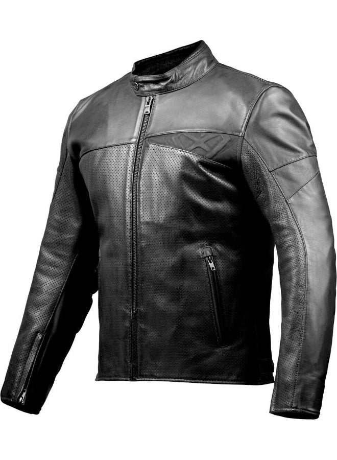 ixon جاكيت دراجة نارية جلدية مثقوبة من إكسون كرانكي إير - Image 1