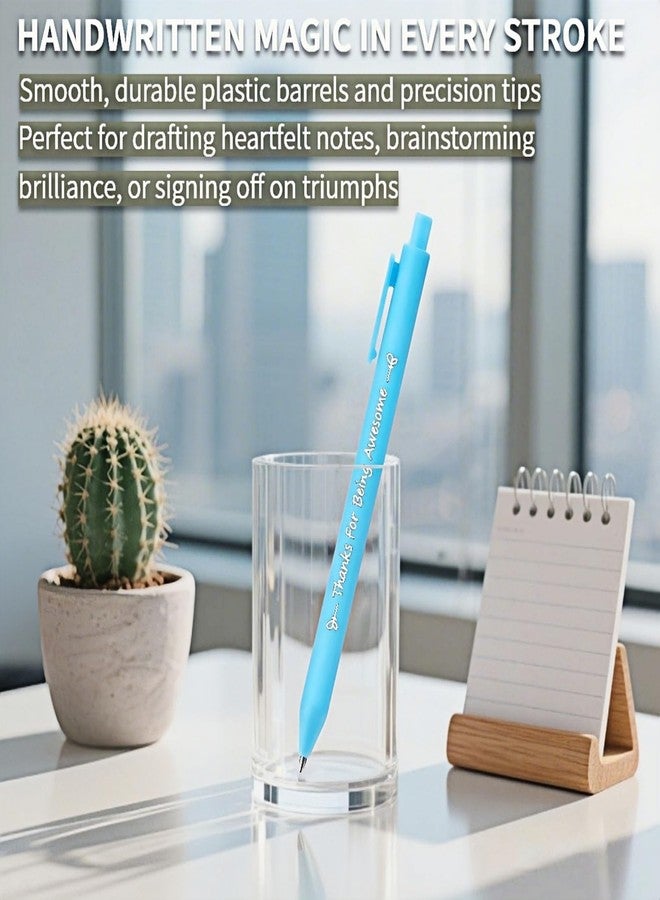 Jxueych 5pcs Funny Gel Pens Thanks Swear Word, Comfortable Writing Black Ink Medium Point 0.5 mm Gift Pretty Pens for Office Gifts (L) - Image 3