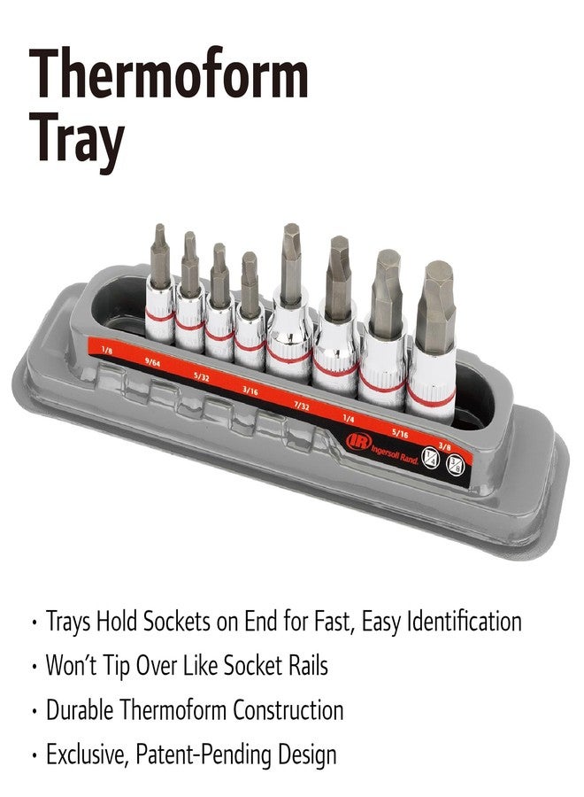 Ingersoll Rand Hand Tools Ingersoll Rand 8 Piece SAE Damaged Fastener Remover Set, Hex Bit Socket Kit for Rounded and Stripped Bolts, Thermoform Socket Storage Tray - 752042 - Image 5