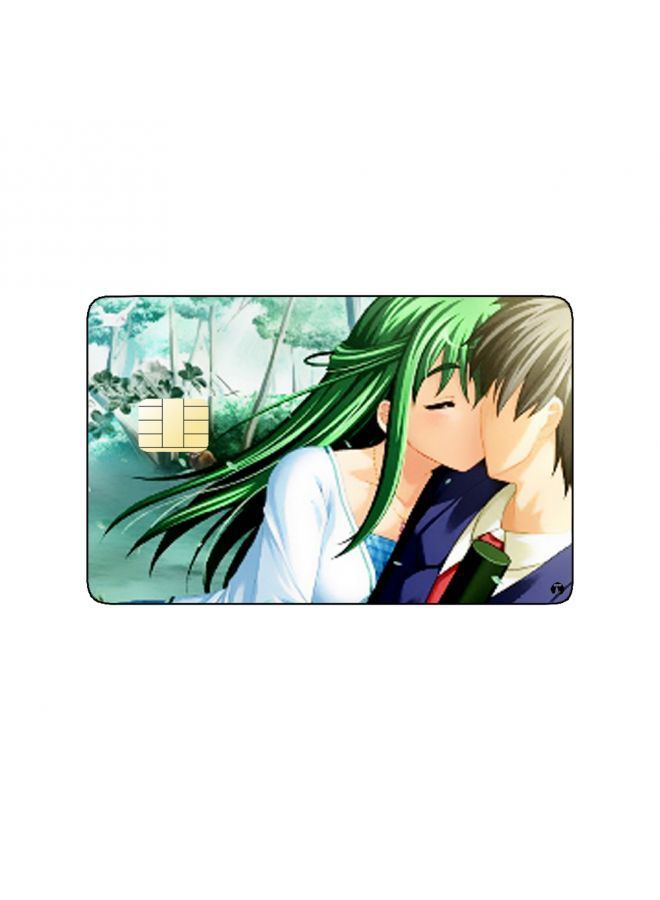 RKN PRINTED BANK CARD STICKER Cute Anime Couple Drawing - Image 2