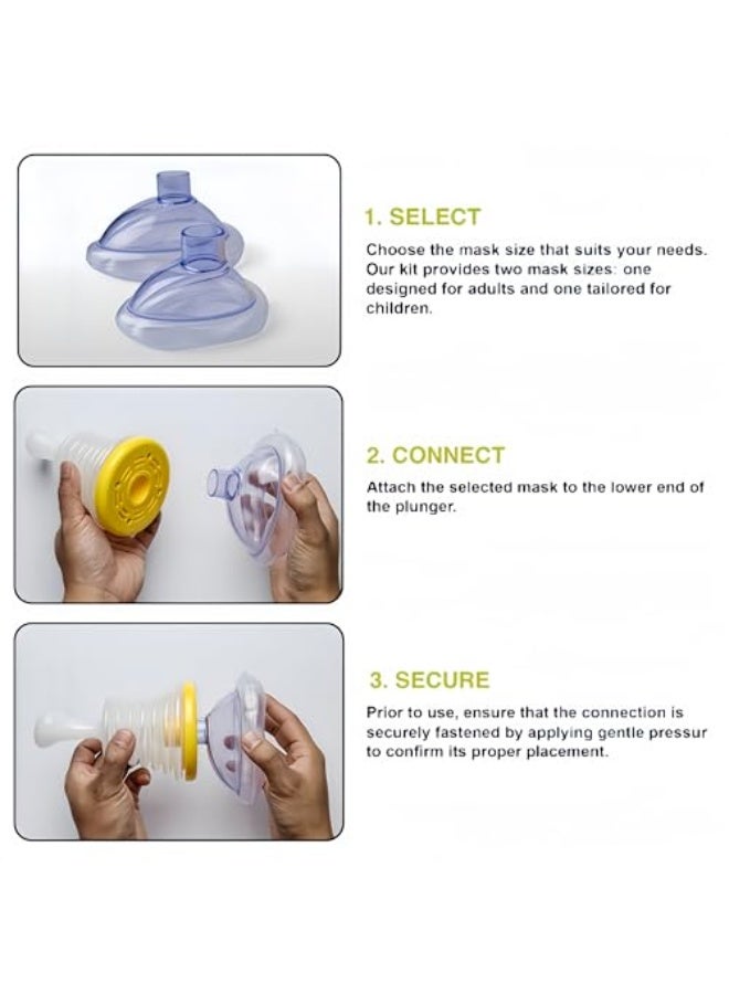 Generic Portable lung capacity respiratory trainer, outdoor respiratory trainer, emergency respiratory treatment, suitable for children and adults, can effectively and quickly remove foreign objects - Image 4