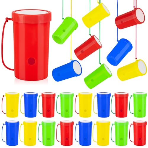 Demonwer 24 Pcs Mini Air Horns 3 Inch Noisemakers for Sporting Events Loud Noise Maker Blow Horn Noise Whistle with Lanyard for Birthday Holiday Party Graduation Celebrations Goodie Bag Fillers - Image 1