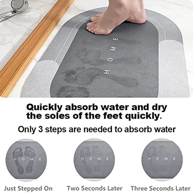 Mishrit Quick Drying Water Soak Bathroom Mats Anti Slip Big Size Water Absorbing Floor Washable Anti Skid Foot Mat (Multicolour) - Image 4