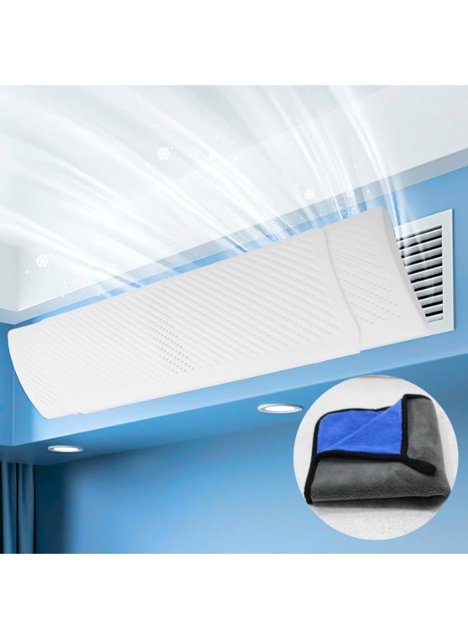 Aarzou Adjustable AC Air Deflector for Central Air Conditioner – Telescopic Wind Direction Baffle (60–98cm) | Side Outlet Vent Cover Shield – Anti-Direct Wind for Home, Office, Bedroom - Image 2