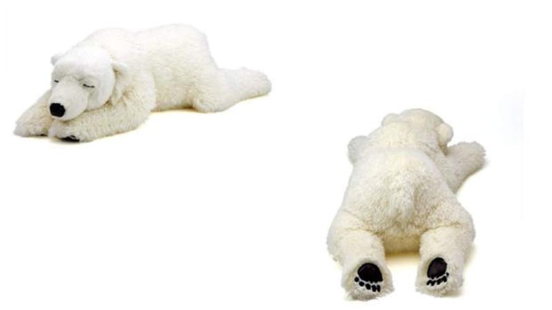 TAMMYFLYFLY Sleep Polar Bear Plush,Cute Stuffed Animal, Plush Toy, 14 Inches Soft Toy (Medium) - Image 3
