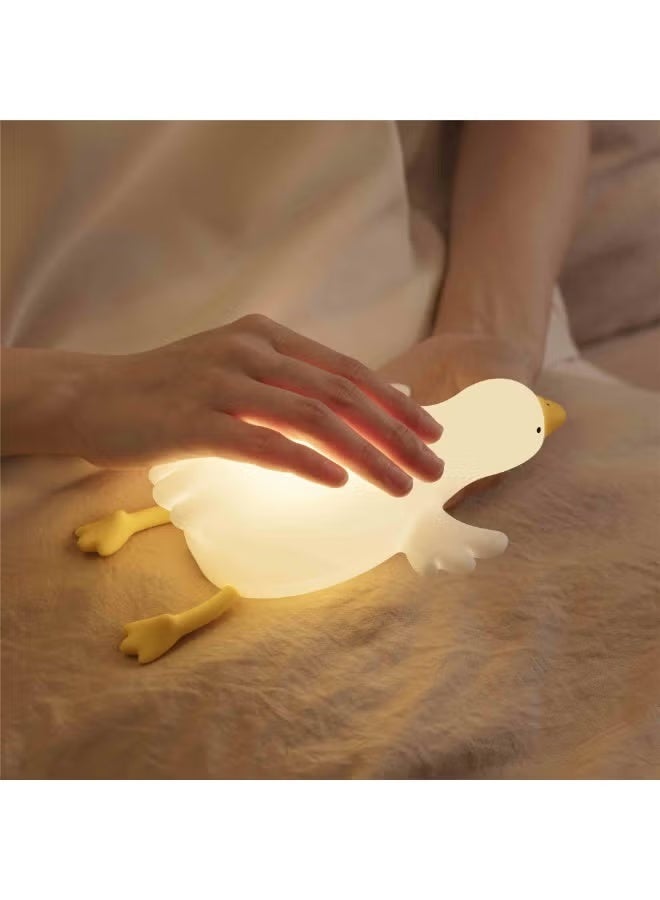 BlueFire Squishy Goose Silicone Night Light with Remote & Timer – Cute Rechargeable Dimmable Touch Lamp for Kids, Nursery, Bedroom, Breastfeeding, Halloween, & Table Decor (Warm White) - Image 1