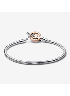 Pandora Violet Pandora Moments Bicolor Logo T-Clasp Snake Link Bracelet  - Image 4