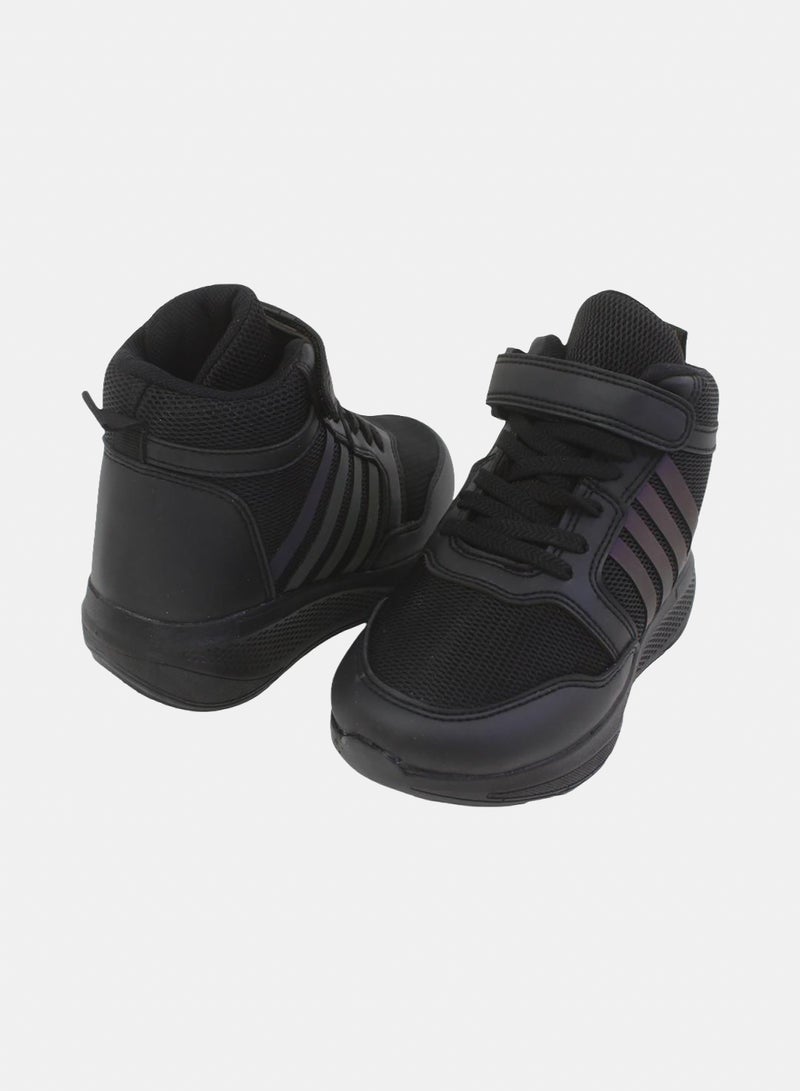Unisex Kids Leather Half Boots – Black - Image 2