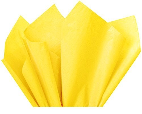 3A Featuretail Yellow Tissue Paper for Gift/Flowers Packing 24 Inch x 28 Inch - (20 Sheets) - Image 1