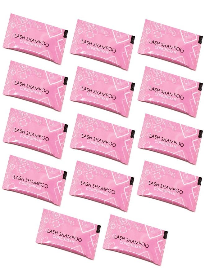 Embagol Lash Shampoo Concentrate Lash Cleaning for Eyelash Extensions Anti-allergic Hypoallergenic and Non-irritation Cleanser for Salon & Home Use(14 bags) - Image 1