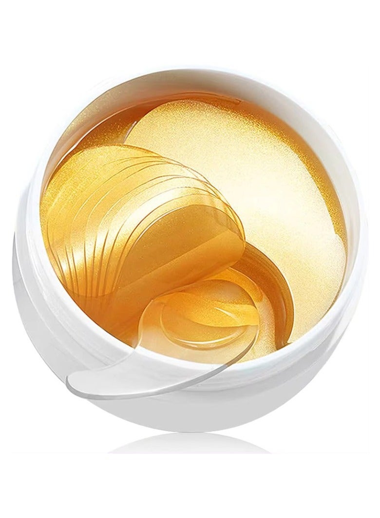 أليفر اقنعة تحت العين، قناع عين ذهبي عيار 24 قيراط، قناع عين كولاجين للانتفاخ والترطيب وتقليل الهالات السوداء واكياس العين، مضاد للشيخوخة والتجاعيد، قناع للعناية بالبشرة 30 زوج - Image 4