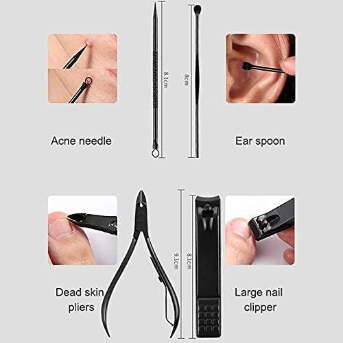 LUPINEZ LUPINEZ 12 in 1 Manicure Set Toe Nail Cutter For Women Stainless Steel Nail Scissors Grooming Kit Manicure Pedicure Kit For Women Nail Acne Remover needle Blackhead Tool Beauty Personal Care Tool  - Image 3