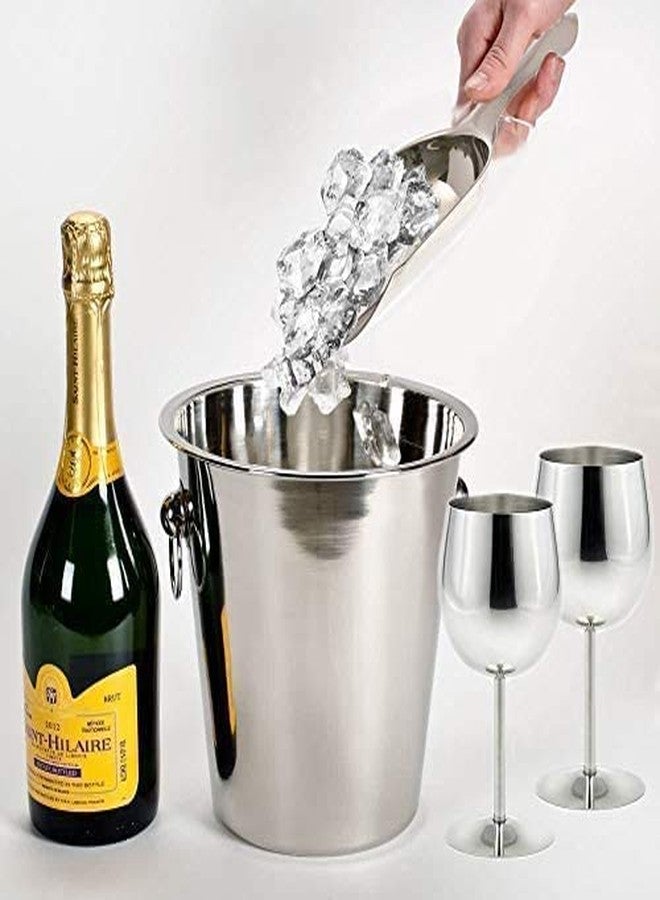 devanjana™ Stainless Steel Bartender Kit Set, Silver, Set of 2 Pieces, Ice Picker, Ice Tong, Bar Tools for Home Bar Accessories, Mini Bar, Bar Set for Gift - Image 3
