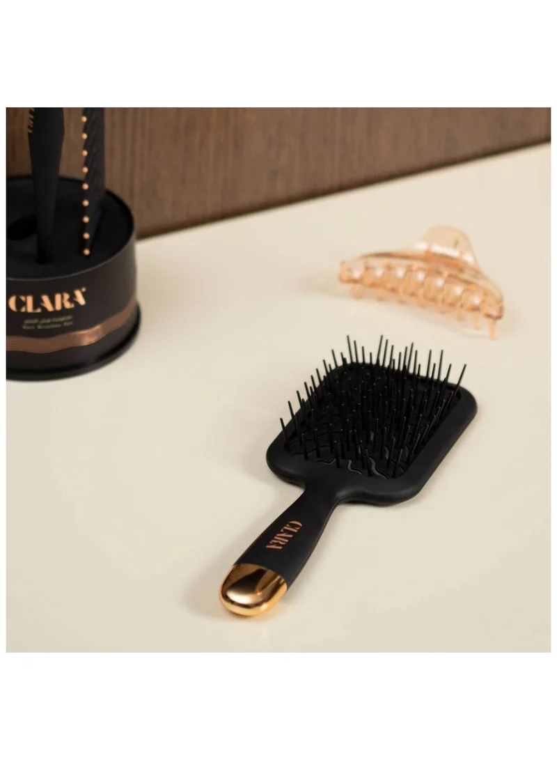 CLARA Clara Wide Paddle Hair Brush – Detangling & Blow Dry Styling Brush for All Hair Types – Anti-Breakage Smoothing Brush