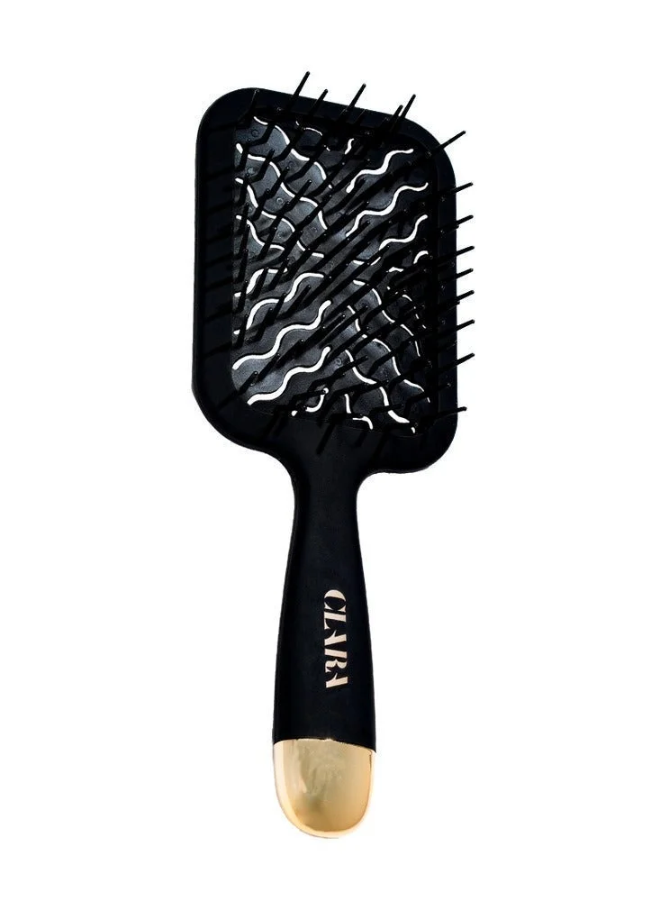 CLARA Clara Wide Paddle Hair Brush – Detangling & Blow Dry Styling Brush for All Hair Types – Anti-Breakage Smoothing Brush