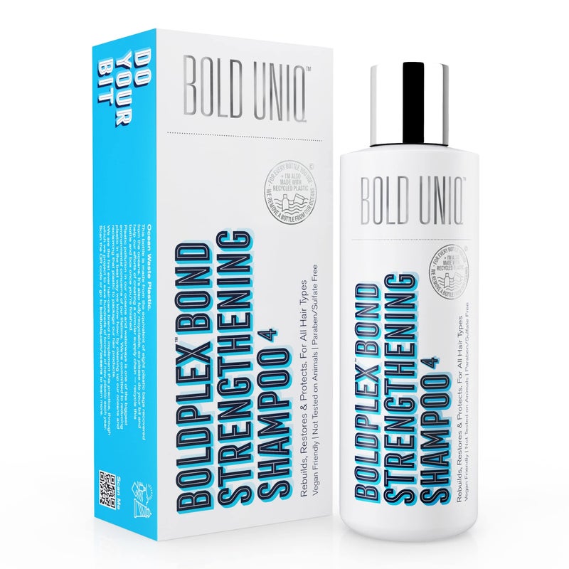 BOLD UNIQ BoldPlex 4 Bond Strengthening Protein Shampoo for Dry Damaged hair - Hydrating Formula for Curly, Dry, Colored, Frizzy, Broken or Bleached Hair Types. Cruelty-free & Vegan - Image 1