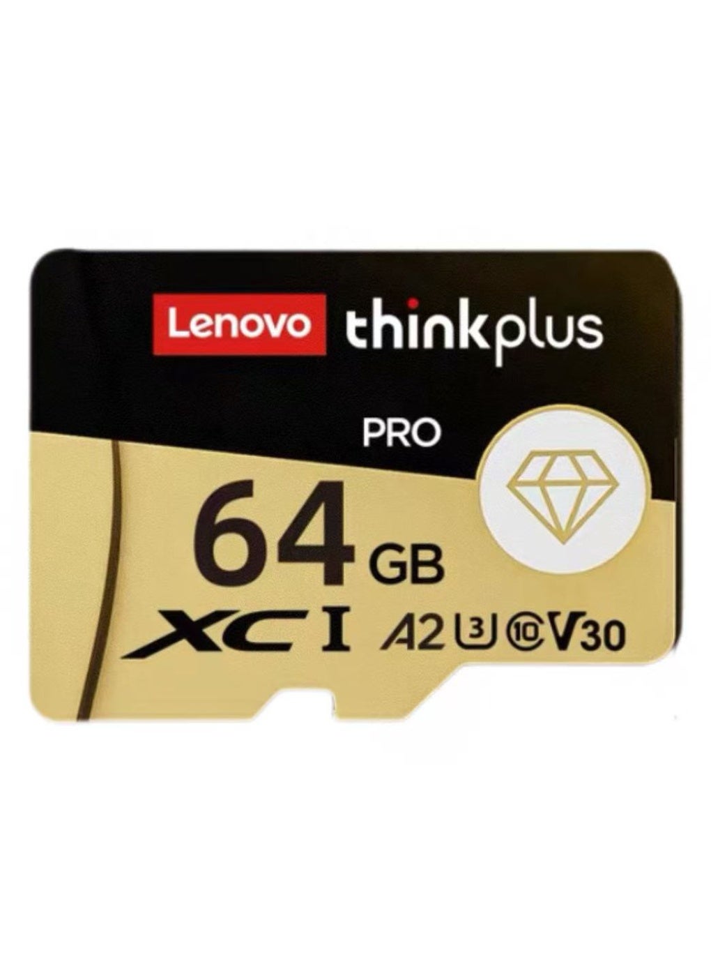 Lenovo Thinkplus Platinum Edition 64GB U3 High-Speed TF Card, 130MB/s Read Speed, Universal Memory Card for Security Cameras, Dash Cams, Phones, Drones 64 GB