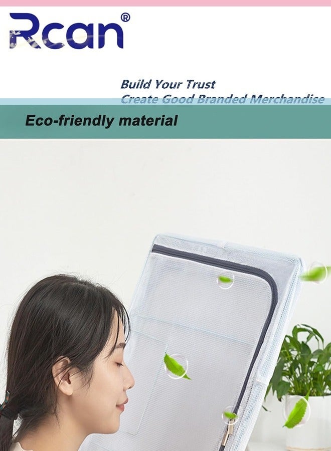 2 Packs Large Capacity Under Bed Storage Bins 30L Foldable Clear  Underbed Storage Bags with Steel Frame, Reinforced Handles Drawer Storage Organizer Sturdy Closet Organizers for Clothes, Blankets, Bedding