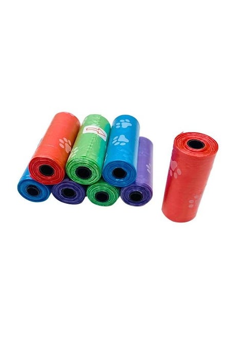 Pack Of 8 Disposable Diaper Bag Refill Rolls Safe And Odour Control - Multicolour