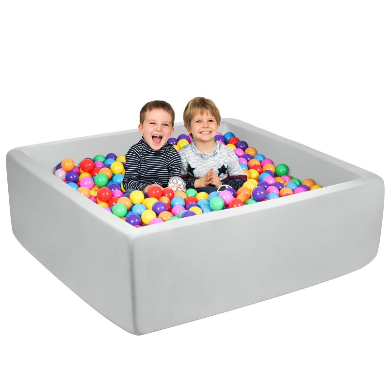 CALEPTONG Foam Ball Pit for Toddlers  CALEPTONG 472 x 472 x 138 Large Square Ball Pits for Kids Soft Baby Playpen Ball Pool Without Balls for Children Gifts for Boys Girls Indoor Outdoor Game - Image 2