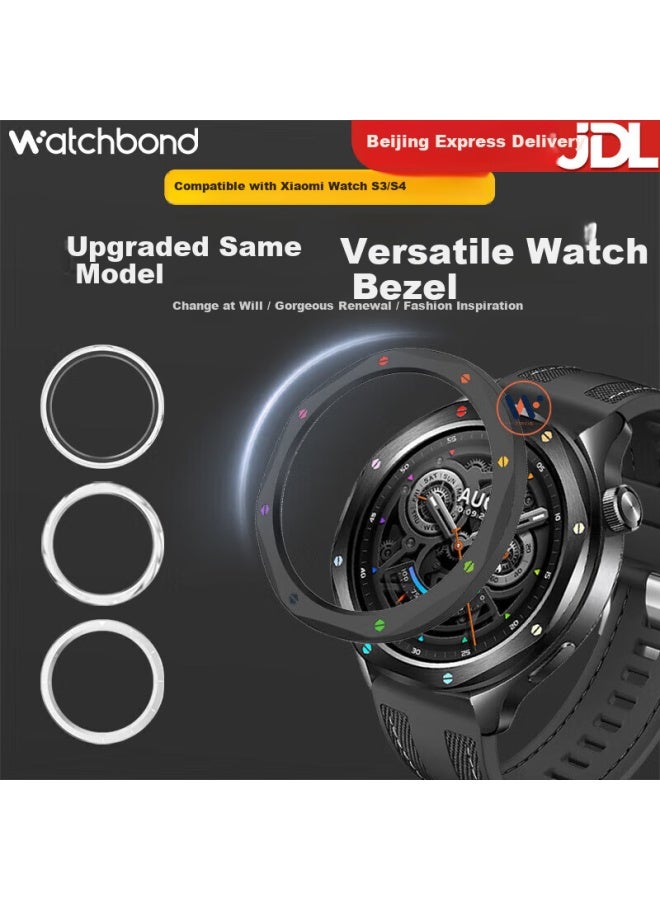 Watchbond Replacement Bezel For Xiaomi Watch S4 S3 Official Style Dual Time Zone Rotating Bezel For Xiaomi S4 Esim Dial Case - Image 2