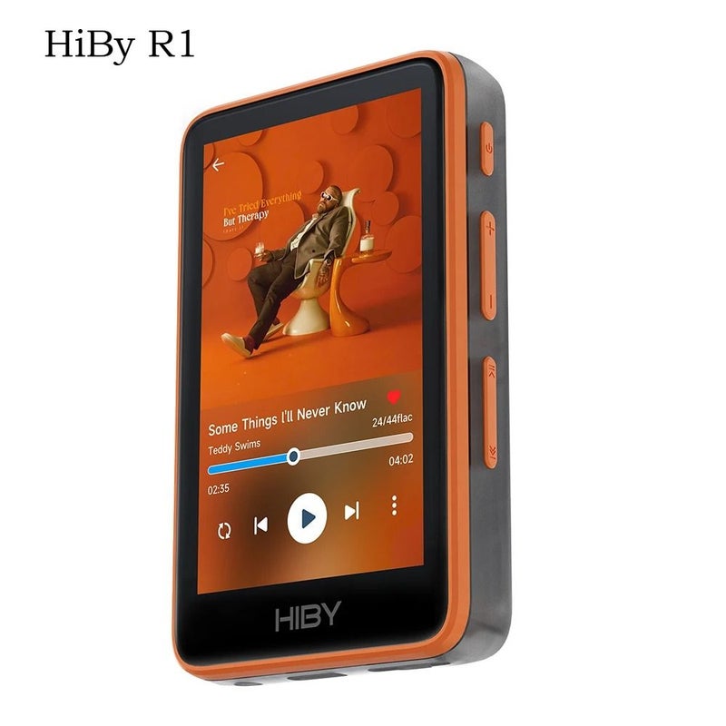 HiBy R1 Hi-Fi Music Player, USB DAC WiFi Bluetooth 5.1, Dsd256 PCM384kHz/32bit, X1600e Cs43131 Mseb, Web Radio, 3.5mm, Orange - Image 1
