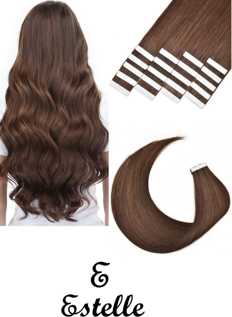 Estelle Nature Hair Tape In  Extension ,Remy Human Hair Seamless Skin Weft Tape In Extensions - Image 1