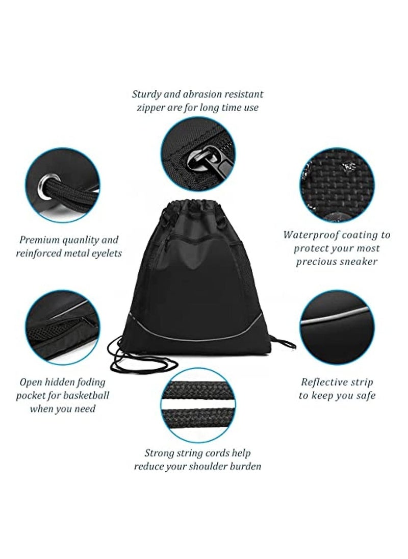 Y&D - Drawstring Pocket Backpack Men'S And Women'S Outdoor Travel Sports Basketball Football Swimming Riding Bag - Image 1