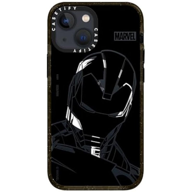 Casetify Impact iPhone 13 Mini Case 【Iron Man Co-Lab / 6.6ft Drop Protection/Compatible with Magsafe】 - Iron Man - Black - Clear Black - Image 4