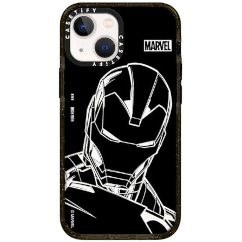 Casetify Impact iPhone 13 Mini Case 【Iron Man Co-Lab / 6.6ft Drop Protection/Compatible with Magsafe】 - Iron Man - Black - Clear Black - Image 2