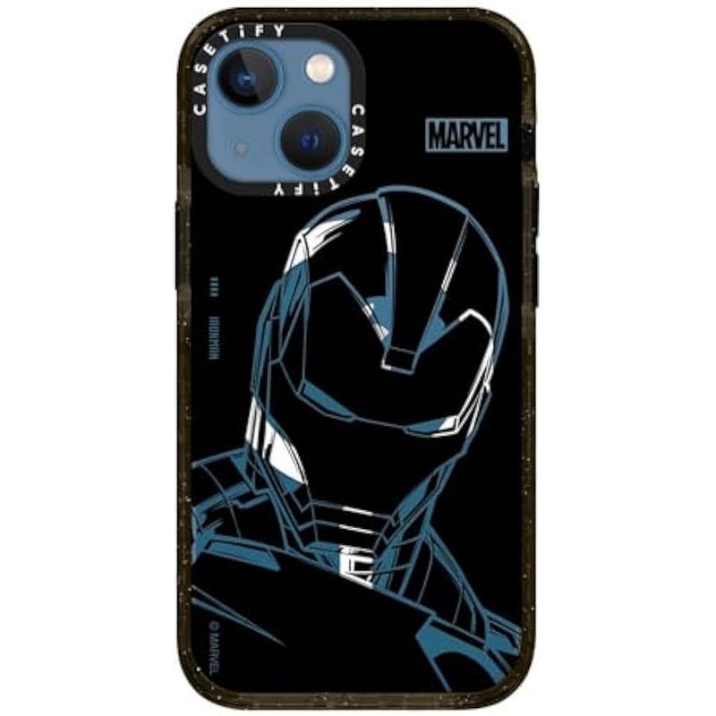Casetify Impact iPhone 13 Mini Case 【Iron Man Co-Lab / 6.6ft Drop Protection/Compatible with Magsafe】 - Iron Man - Black - Clear Black - Image 5