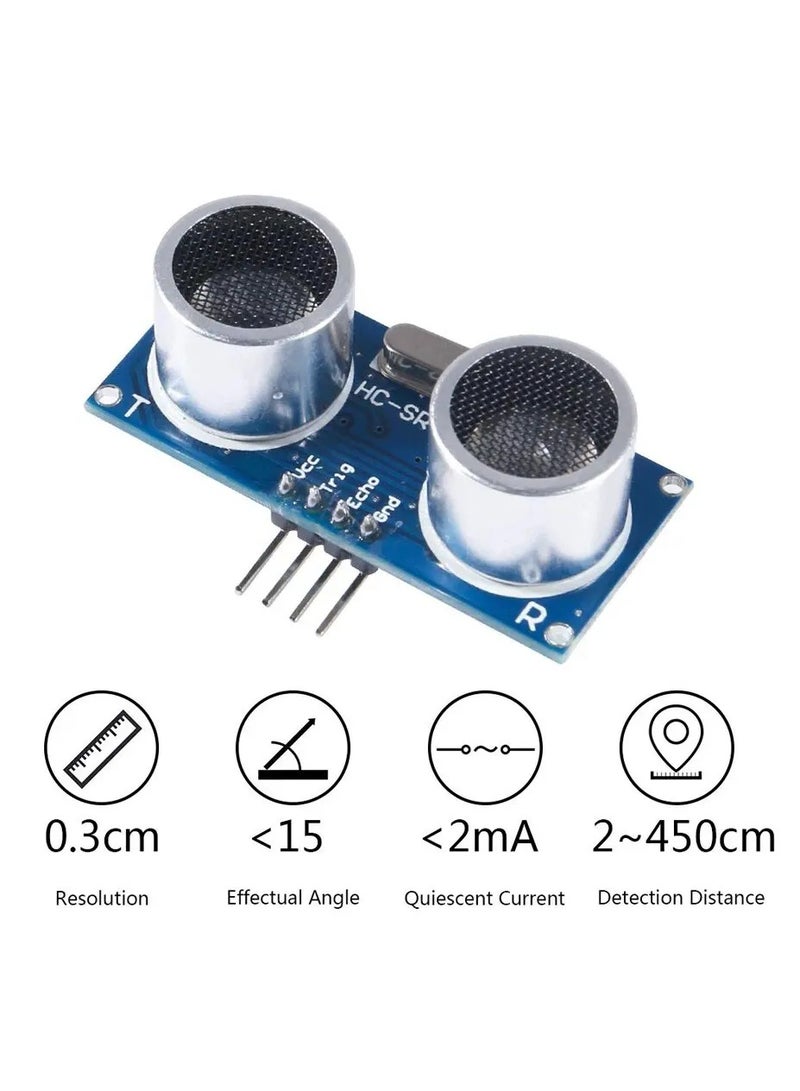 HC-SR04 Ultrasonic Sensor Distance Measuring Module Compatible with Arduino