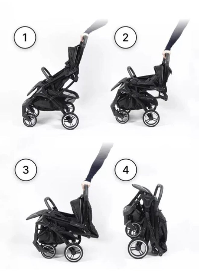 Dearest K3 Lightweight Baby Stroller with One-Hand Fold, Full Recline and 5-Point Safety Harness - Image 5