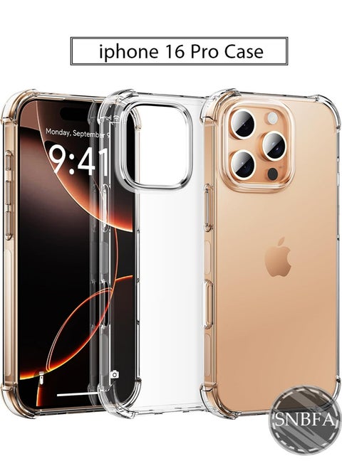 Silicone Protective Back Case Cover for iphone 16 Pro - Clear