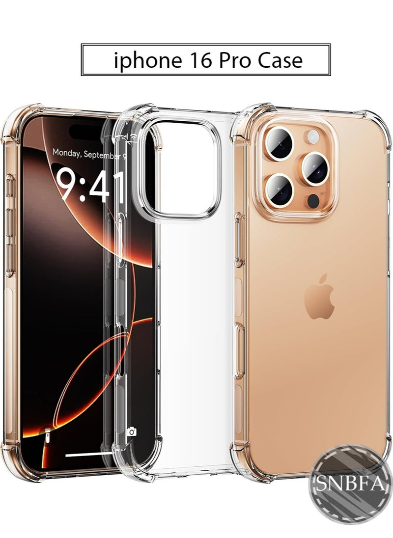 SNBFA - Silicone Protective Back Case Cover for iphone 16 Pro - Clear - Image 1