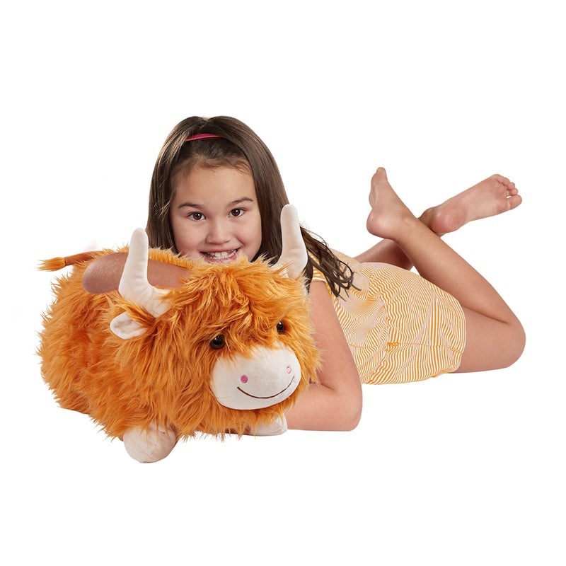 Pillow Pets 18"" Highland Cow Stuffed Animal Plush Toy - Image 3