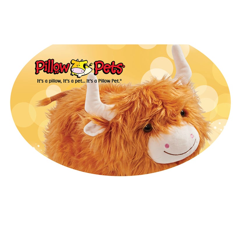 Pillow Pets 18"" Highland Cow Stuffed Animal Plush Toy - Image 4