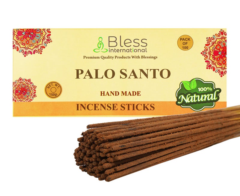 BlessPaloSanto 100NaturalHandmadeHandDippedIncenseSticks OrganicChemicalsCharcoalFree PurificationRelaxationPositivityYogaMeditation BestWoodsScent 100 Sticks 525 OZ