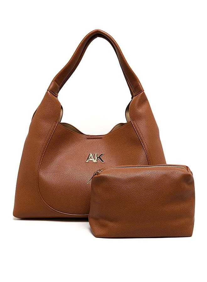 Monogram PU Tote Bag Set