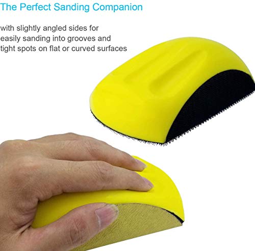 M-jump 5 inch Mouse Hand Sanding Pad Hook and Loop Sanding Block Hook Backing Plate For Woodworking, Furniture Restoration, Home and Automotive Body. - Image 5