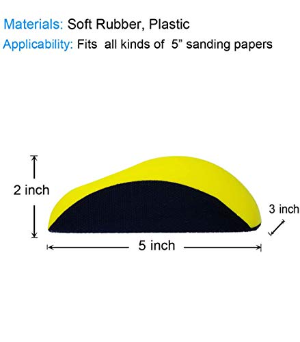 M-jump 5 inch Mouse Hand Sanding Pad Hook and Loop Sanding Block Hook Backing Plate For Woodworking, Furniture Restoration, Home and Automotive Body. - Image 2