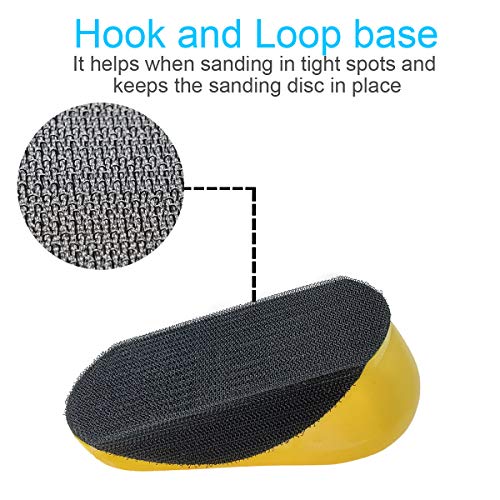 M-jump 5 inch Mouse Hand Sanding Pad Hook and Loop Sanding Block Hook Backing Plate For Woodworking, Furniture Restoration, Home and Automotive Body. - Image 4